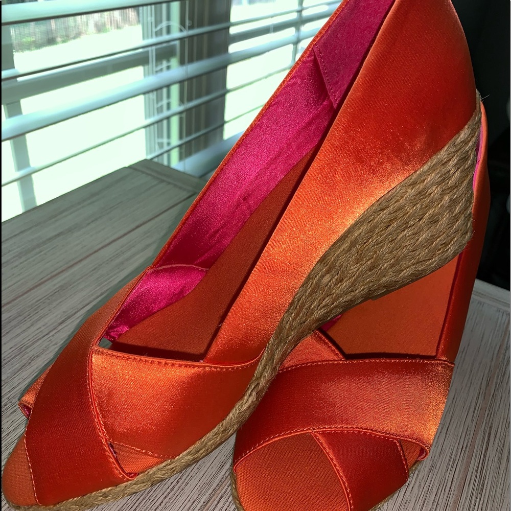 Chaps 9.5B Orange/Pink Dakoda Women's